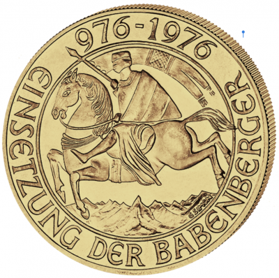 Goldmünze 1000 Schilling Babenberger  